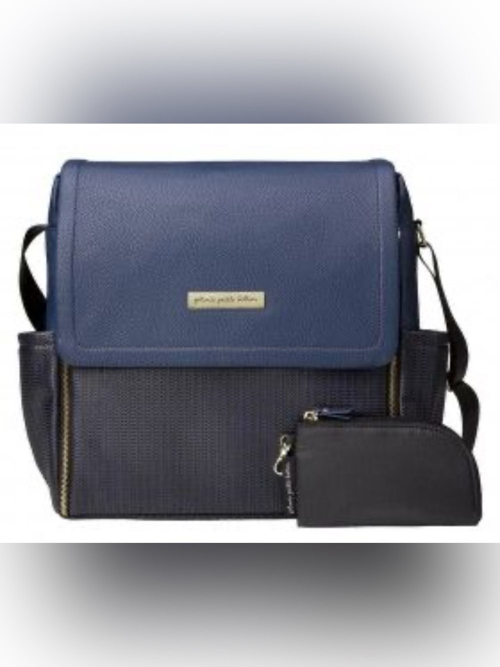 Petunia Pickle Bottom Navy Blue Boxy Baby Bag/Backpack with Detachable Wallet.